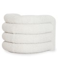 Fauteuil design tissu bouclette beige Sara - 