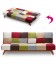 Canapé convertible clic-clac scandinave patchwork multicolore Romany - 