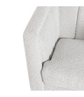 Fauteuil design tissu bouclette crème Simone - 