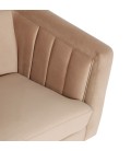 Fauteuil design velours taupe Simone - 