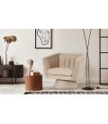 Fauteuil design velours taupe Simone - 