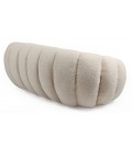 Canapé 2 places design coquillage tissu bouclette crème Soren - 