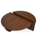 Set de 2 tables basses design bois noisette Stefano - 