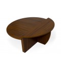 Set de 2 tables basses design bois noisette Stefano - 