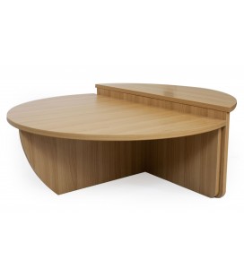 Set de 2 tables basses design chêne clair Stefano