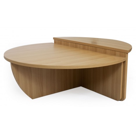 Set de 2 tables basses design chêne clair Stefano - 