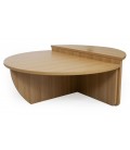 Set de 2 tables basses design chêne clair Stefano - 