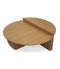 Set de 2 tables basses design chêne clair Stefano - 