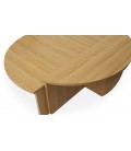 Set de 2 tables basses design chêne clair Stefano - 