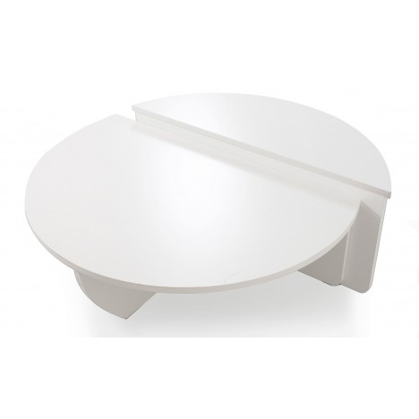 Set de 2 tables basses design blanc mat Stefano - 