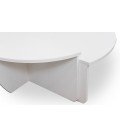 Set de 2 tables basses design blanc mat Stefano - 