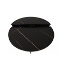 Set de 2 tables basses design effet marbre noir Stefano - 