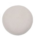 Pouf rond style cocooning 55cm tissu bouclette beige Stockholm - 