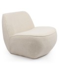 Fauteuil confort sans accoudoir tsse bouclette beige Thora - 