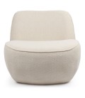 Fauteuil confort sans accoudoir tsse bouclette beige Thora - 