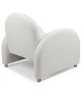 Fauteuil club tissu bouclette blanc Tove - 