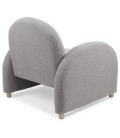 Fauteuil club tissu bouclette gris Tove - 