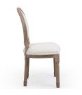 Lot de 2 chaises médaillon tissu bouclette crème Turin - 