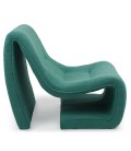 Fauteuil design tissu bouclette vert Ulf - 