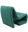 Fauteuil design tissu bouclette vert Ulf - 