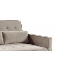 Canapé convertible 2 places velours beige Valentina - 