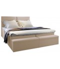 Lit boxspring 140cm tissu beige Venice - 