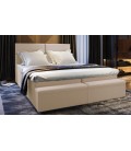 Lit boxspring 140cm tissu beige Venice - 