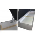 Lit boxspring 140cm tissu beige Venice - 