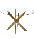 Table ronde en verre pieds doré Verbena - 