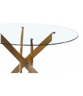 Table ronde en verre pieds doré Verbena - 