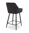 Lot de 2 chaises de bar velours noir Veronika - 