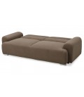 Canapé-lit clic-clac 3 places confort tissu bouclette taupe Viggo - 