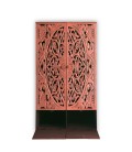 Armoire sculptée style oriental L90cm bois cuivré Vittoria