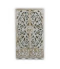 Armoire sculptée style oriental l87xh160cm bois blanc Vittoria - 