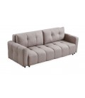 Canapé 3 places convertible tissu taupe William - 