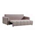 Canapé 3 places convertible tissu taupe William - 