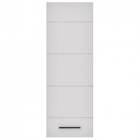 Meuble à étagères avec porte l38xh110cm blanc brillant Zadar - 