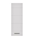 Meuble à étagères avec porte l38xh110cm blanc brillant Zadar - 