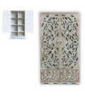 Armoire sculptée style oriental l87xh160cm bois blanc Vittoria - 