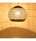 Suspension boule 83x83cm en abaca couleur naturelle et teck SULA