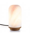 Lampe de table 10xH18cm en pierre naturelle d'onyx et teck SULA