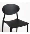 Lot de 4 chaises empilables noires Toronto - 