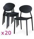 Lot de 20 chaises empilables