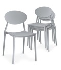 Lot de 20 chaises empilables grisesToronto