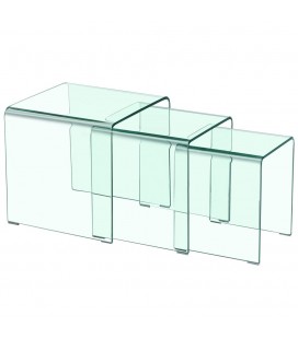 Table basse gigogne transparent Verrano