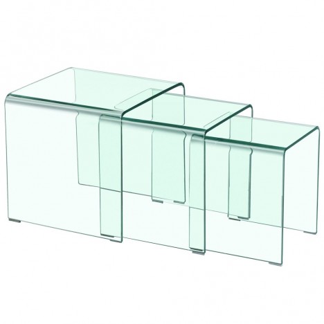 Table basse gigogne transparent Verrano - 