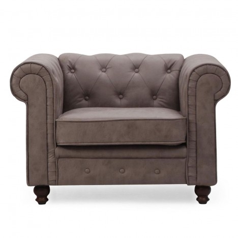 Grand fauteuil vintage Chesterfield - 