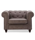 Grand fauteuil vintage Chesterfield - 