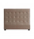 Tête de lit 140cm velours taupe Luxy - 