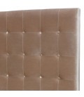 Tête de lit 140cm velours taupe Luxy - 